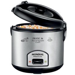 Panela Elétrica Mondial Pratic Rice 16, 3L, 1000W, Prata/Preto - 220V - 2
