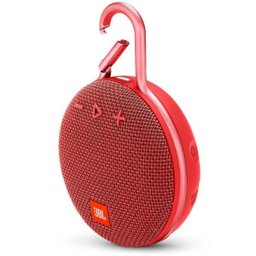 Caixa de Som Portátil Speaker Jbl Clip 3, Bluetooth/Auxiliar, 1.000 Mah - Vermelho - 1