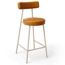 Ver imagem 3 de Kit 03 Banquetas Baixa Cozinha Sala Jantar Bancada Milão Arena L02 Couríssimo Whisky - lyam decor
