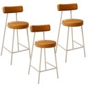 Ver imagem 1 de Kit 03 Banquetas Baixa Cozinha Sala Jantar Bancada Milão Arena L02 Couríssimo Whisky - lyam decor