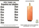 Ver imagem 4 de Kit 4 Pés Tubo de Madeira 18cm P. Mogno