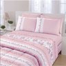 Enxovais Cama Adulto Casal Queen Lençol Duplo Santista -Royal Plus Maite 1 Rosa - 1