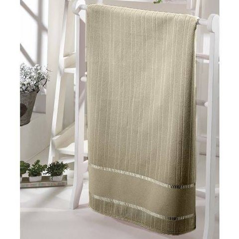 Toalha de Banho para Bordar - Bella - Aveludada - Bege 6719 - Dohler