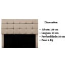 Ver mais imagens de Cabeceira Cama Box Estofada Solteiro 90 Cm Ananda Suede Bege
