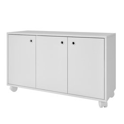 Balcão em MDP com 3 Portas 1 Prateleira e 4 Pés Rodízio BRV Móveis - 1