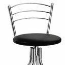 Ver imagem 4 de Kit 2 Banquetas Altas Giratórias de Aço com Assento Estofado Multimóveis CR50298 Cromado/Preto