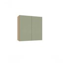 Ver imagem 1 de Armário Aéreo Domus 80cm 2 Portas MDF Porta de Bater Verde Luciane Móveis