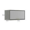 Ver imagem 4 de Armário Aéreo Cozinha 70 Cm Domus 1 Porta Silver/branco - Hecol Móveis