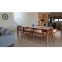 Ver imagem 2 de Cadeira para Mesa de Jantar Cyndi 53cm Madeira Maciça com Braça | Courino Factor Bege - Sallar Home