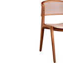 Ver imagem 4 de Cadeira para Mesa de Jantar Cyndi 53cm Madeira Maciça com Braça | Courino Factor Bege - Sallar Home