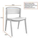 Ver imagem 3 de Cadeira para Mesa de Jantar Cyndi 53cm Madeira Maciça com Braça | Courino Factor Bege - Sallar Home