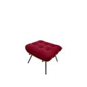 Ver imagem 3 de Kit 02 Poltronas e 01 Puff Costela Suede Vermelho