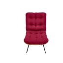 Ver imagem 2 de Kit 02 Poltronas e 01 Puff Costela Suede Vermelho