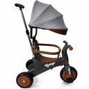 Ver imagem 3 de Triciclo Infantl Vintage com Empurrador - Cinza