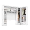 Ver imagem 7 de Guarda-Roupa Modulado 3 Peças 3 Portas 3 Gavetas com Maleiro Smart Plus Yescasa Branco