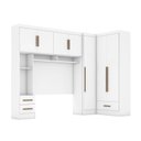 Ver imagem 2 de Guarda-Roupa Modulado 3 Peças 3 Portas 3 Gavetas com Maleiro Smart Plus Yescasa Branco