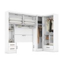Ver imagem 6 de Guarda-Roupa Modulado 3 Peças 3 Portas 3 Gavetas com Maleiro Smart Plus Yescasa Branco