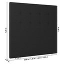 Ver imagem 2 de Cabeceira Cama Box Solteiro Luana 90cm Linho Preto - Abmaza