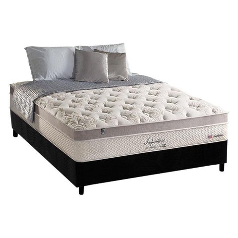 Cama Box Casal: Colchão Molas Ensacadas Anjos MasterPocket Impressione + Base CRC Suede Black(138x18