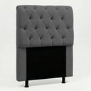 Ver imagem 2 de Cabeceira Cama Box Solteiro Sarah 90cm com Frame Bouclê Cinza Escuro - Abmaza