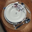 Ver imagem 3 de Jogo 12 Pratos Fundos Redondos 23cm Garden em Porcelana com Estampa Floral Germer