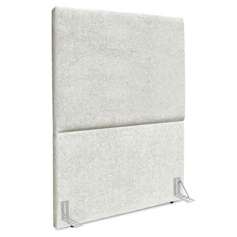 Cabeceira Solteiro 90 Cm com Frame Luna Boucle Cinza Claro Artte