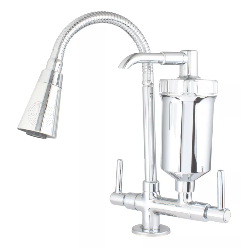 Casagrande Mundial: Torneira Gourmet de Mesa com Filtro - Água Pura, Bica Flexível e Duplo Jato! - 4