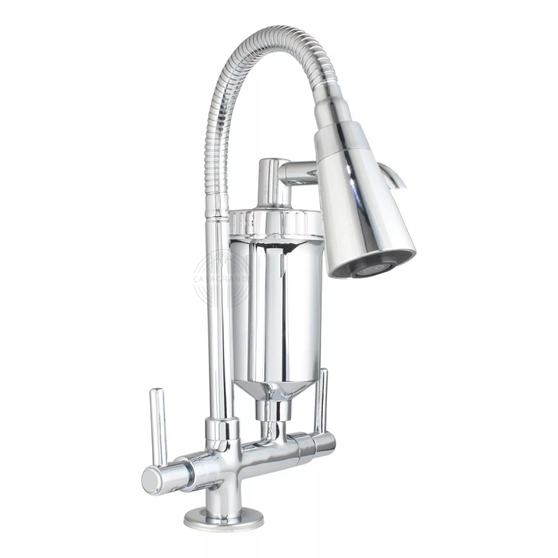 Casagrande Mundial: Torneira Gourmet de Mesa com Filtro - Água Pura, Bica Flexível e Duplo Jato! - 1