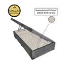 Ver imagem 1 de Base Box Baú Solteirão Luxo Blindado NK Camas Suede Cinza 41x96x203