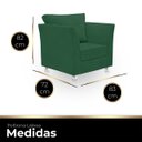 Ver imagem 5 de Kit 02 Poltronas Decorativa para Sala e Quarto Lisboa Suede