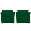 Ver imagem 1 de Kit 02 Poltronas Decorativa para Sala e Quarto Lisboa Suede