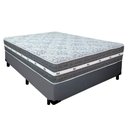 Ver imagem 1 de Cama Box Casal Sintético + Colchão Anjos Black Graphite Molas Ensacadas 138cm Suporta até 120 Kg