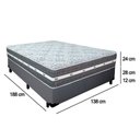 Ver imagem 4 de Cama Box Casal Sintético + Colchão Anjos Black Graphite Molas Ensacadas 138cm Suporta até 120 Kg