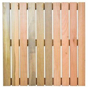 Deck em Placa de Madeira Modular Base Madeira 50x50cm Madersilva