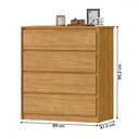 Ver imagem 3 de Cômoda Carla 4 Gavetas - Mx Móveis