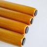 4 Pés Palitos 30cm Madeira Mel Poltrona Puff Rack Acabamento Verniz com Chapas de Fixação  - 3