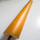 Ver imagem 4 de 4 Pés Palitos 30cm Madeira Mel Poltrona Puff Rack Acabamento Verniz com Chapas de Fixação