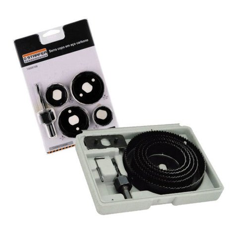 Jogo Kit Serra Copo 13 Peças Starfer 32 A 127mm Madeira Pvc