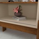 Ver imagem 5 de Rack Bancada com Painel Wood Pérola Metalizado/Canela para TV até 42” - Mobler