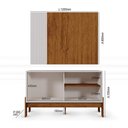 Ver imagem 6 de Rack Bancada com Painel Wood Pérola Metalizado/Canela para TV até 42” - Mobler