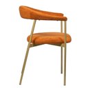Ver mais imagens de Cadeira Jantar Estofado Maya Dourada Decor. Contemporânea Encosto Anatômico Colorido/Premium Terracota