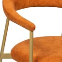 Ver imagem 7 de Cadeira Jantar Estofado Maya Dourada Decor. Contemporânea Encosto Anatômico Colorido/Premium Terracota