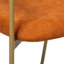 Ver imagem 5 de Cadeira Jantar Estofado Maya Dourada Decor. Contemporânea Encosto Anatômico Colorido/Premium Terracota