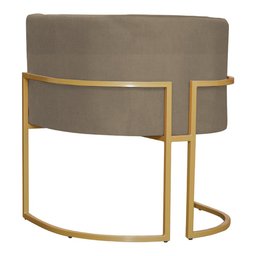 Kit 2 Poltronas Decorativa Sala de Estar Luana Base Gold Suede - 7