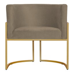 Kit 2 Poltronas Decorativa Sala de Estar Luana Base Gold Suede - 6