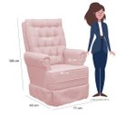 Ver imagem 6 de Poltrona de Amamentação Balanço Ellen com Puff - Lg Decor Baby