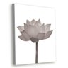 Tela Decorativa Flor De Lótus Fechada Preto E Branco 30X40Cm - 1