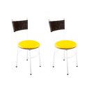 Ver imagem 1 de 2 Cadeiras Brancas para Cozinha Viena Marrom:Amarelo
