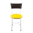 Ver imagem 3 de 2 Cadeiras Brancas para Cozinha Viena Marrom:Amarelo