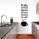 Ver imagem 1 de Adesivo de Parede Frase Cozinha Xícara de Café